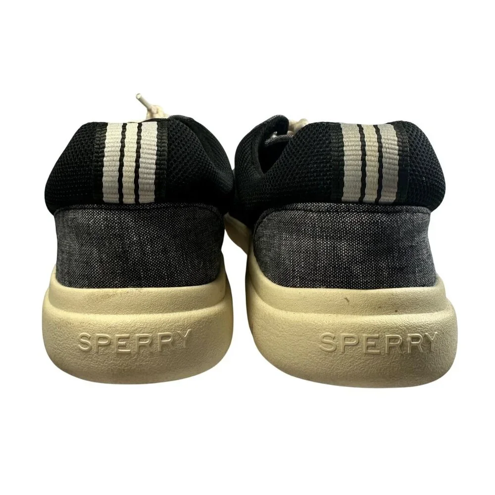 Sperry Mens Top-Sider Canvas Boat Shoes Lace-Up Closure Lightweight - Size 8.5